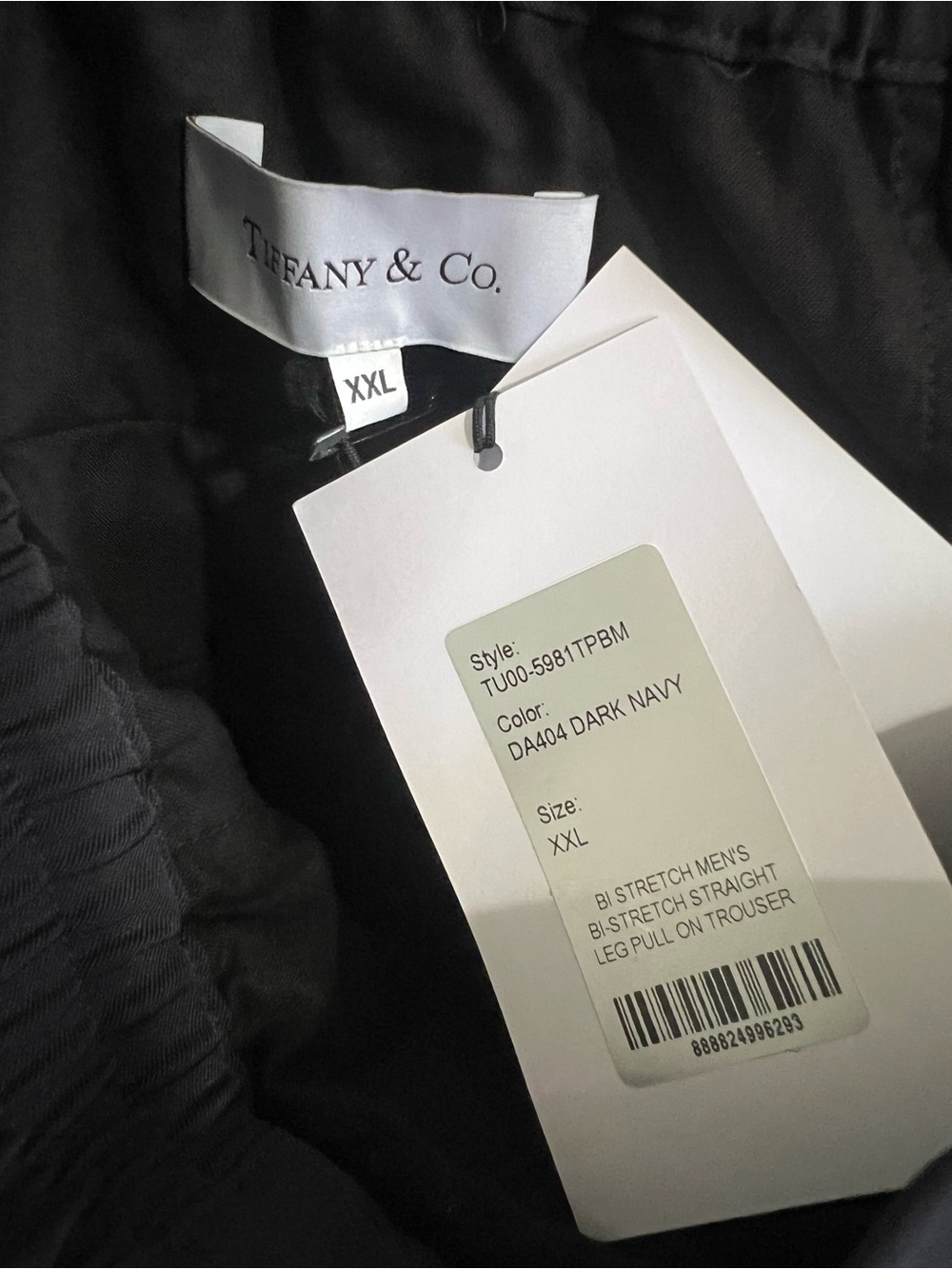 Tiffany & Co. Black Women's High-Rise Trousers with Zip Fly - Picture 5 of 6